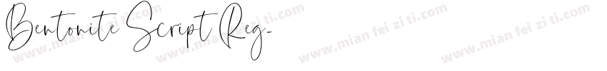 Bentonite Script Reg字体转换